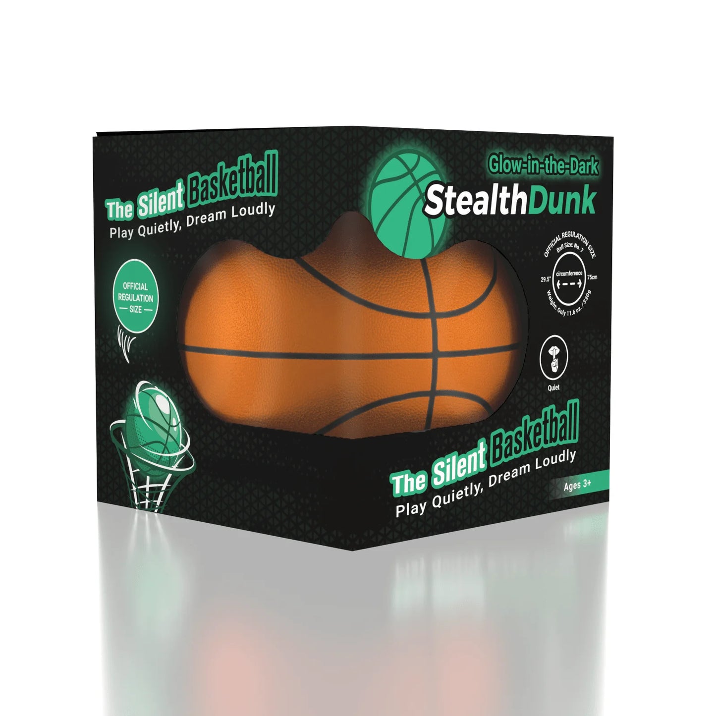 Glow in the Dark, stealth Silent Basketball