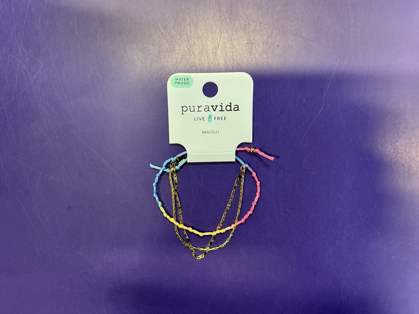 Puravida Bracelet Ombre Knot Layered Rainbow