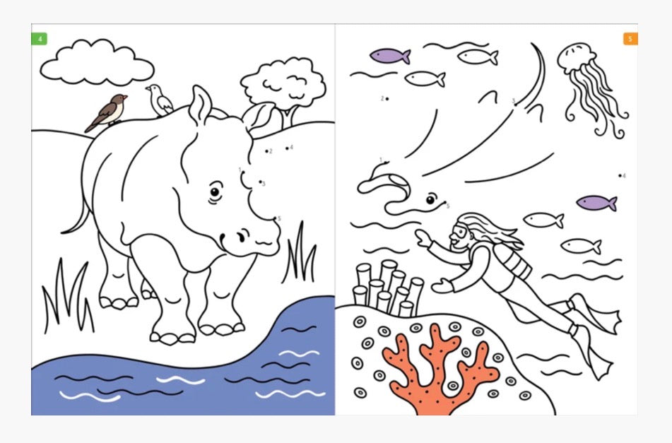 Dot to Dot Animals