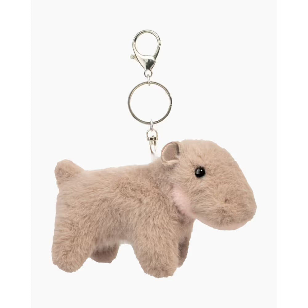 Plush keychain bag charm hippo