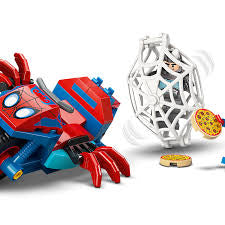 LEGO Spidey on his motorcycle vs Rhino