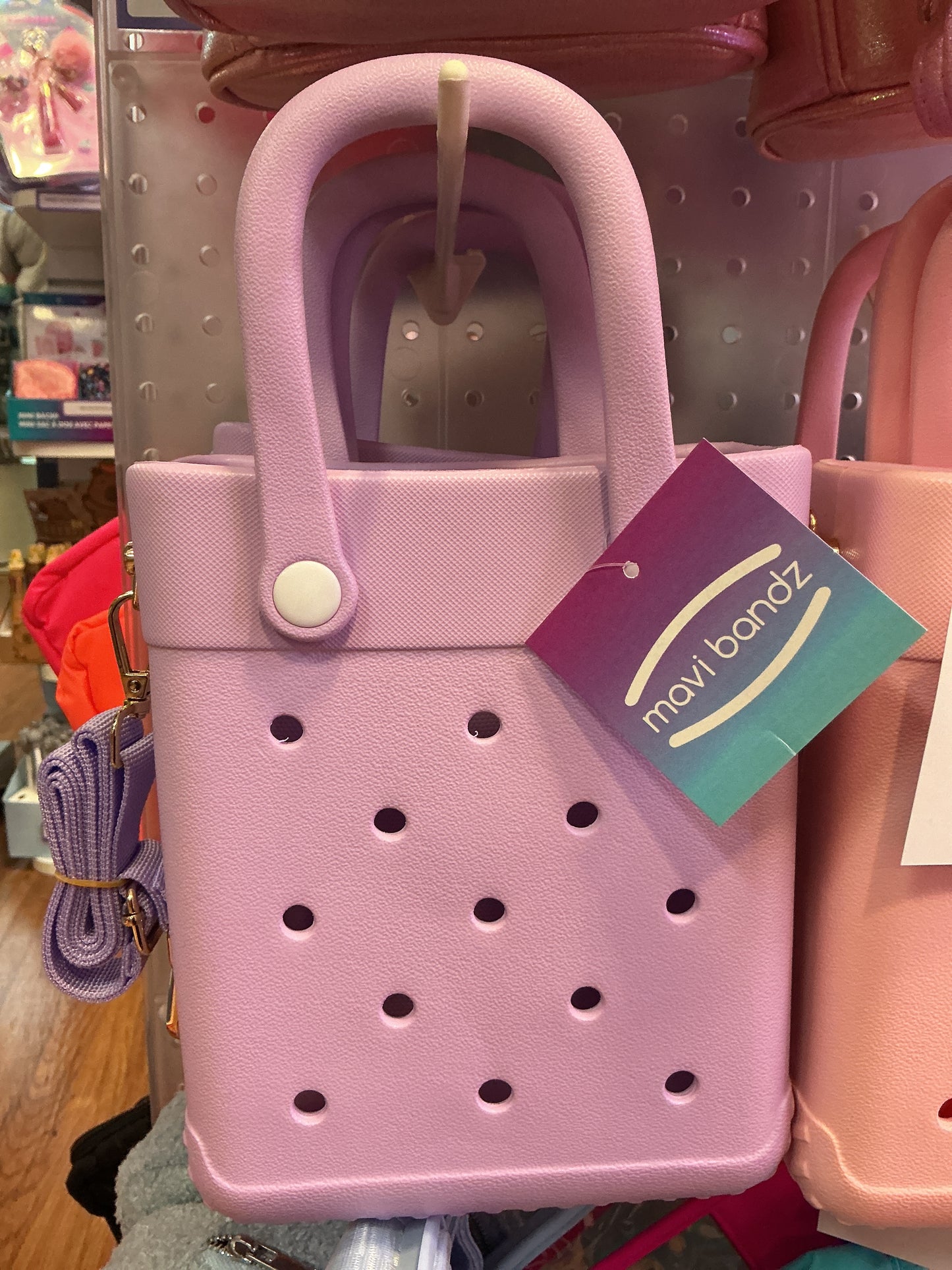 Purple Charm tote clog bag