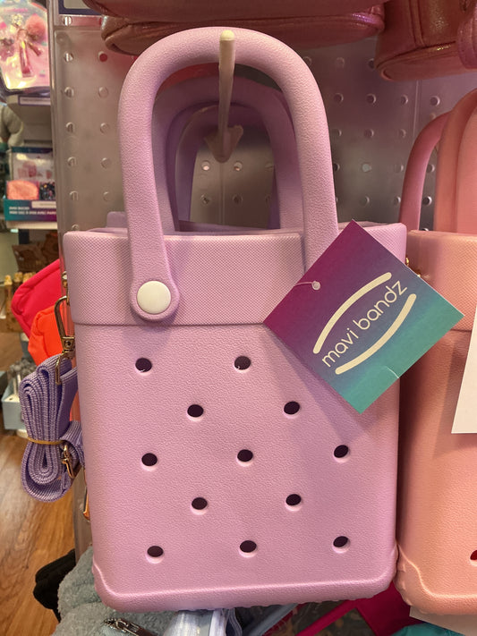 Purple Charm tote clog bag