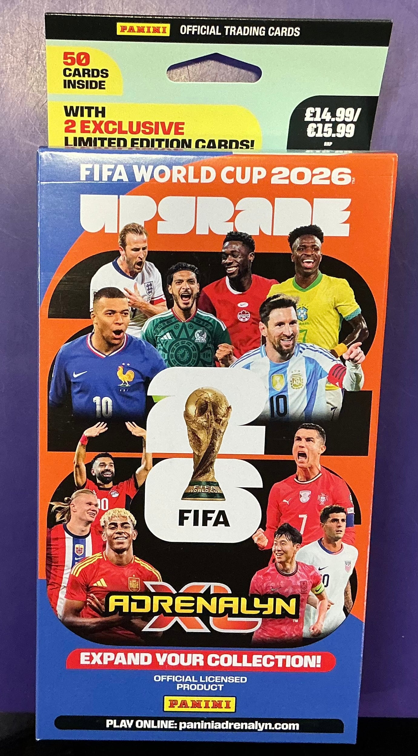 World Cup Stickers Adrenalyn XL Upgrade (50 Cards with 2 limited Edit. cards)