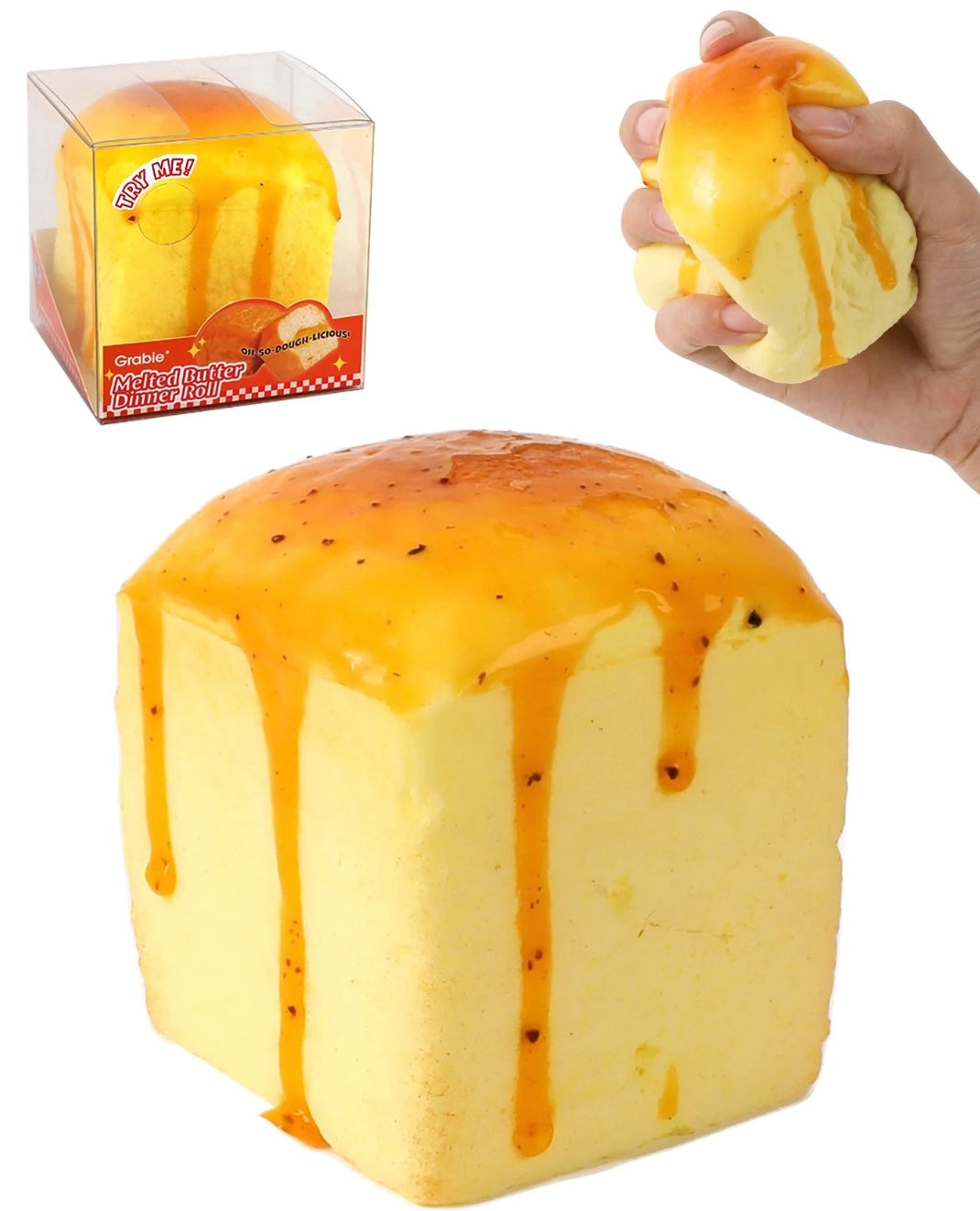 Squishy Melty Butter Cube Hawaiian Roll