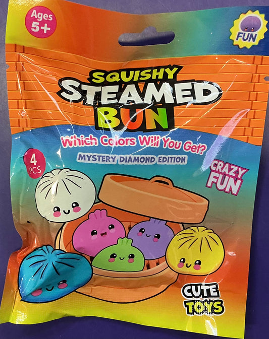 Pande Squishy Tiny Steamed Bun Dumplings Mystery 4 Pack
