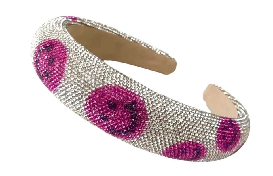 Smiley Crystal Headband