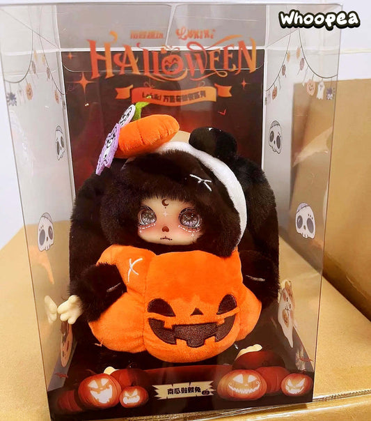 Lokiki Pumpkin Skeleton Rabbit Plush Keychain Figure
