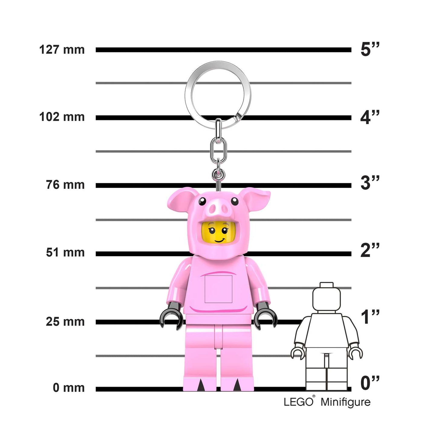 Lego Light Keychain Minifig Piggy