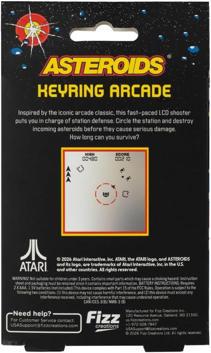 Asteroids Keyring Arcade Game