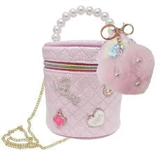Tiny Mini Fashion Bag With Fluffy Heart keychain