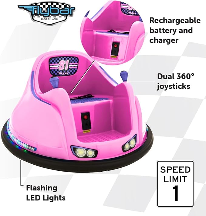 FlyBar FunPark Bumper Car (Pink/Purple)