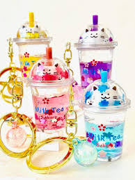 Kitty Milk Tea Keychain