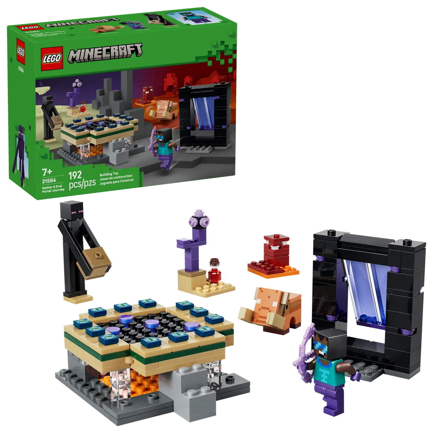 LEGO Nether and End Portal Journey