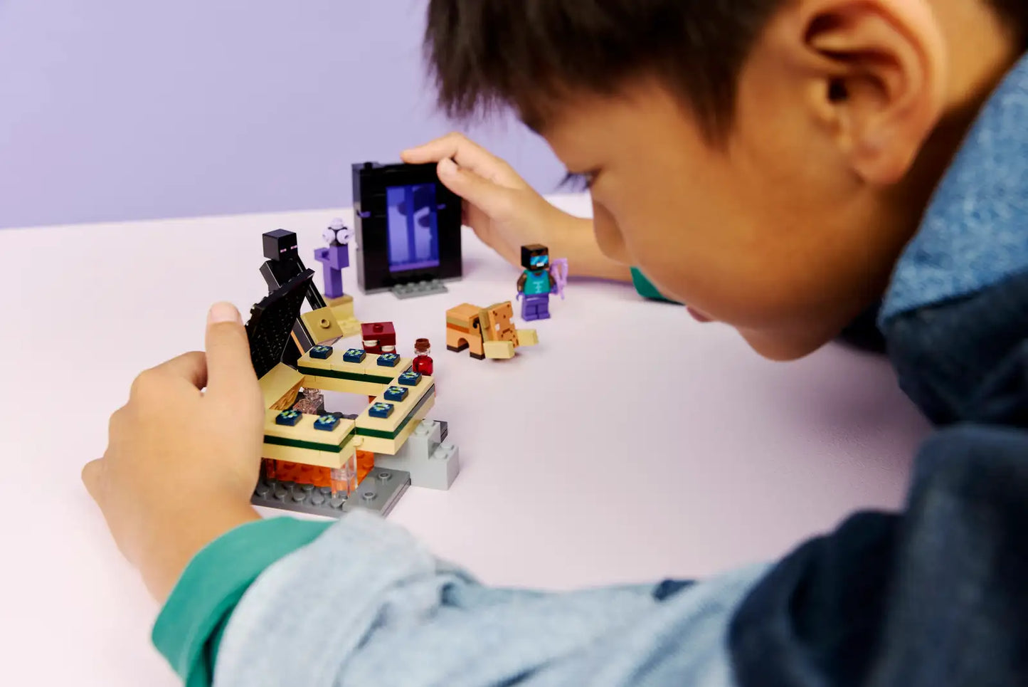 LEGO Nether and End Portal Journey