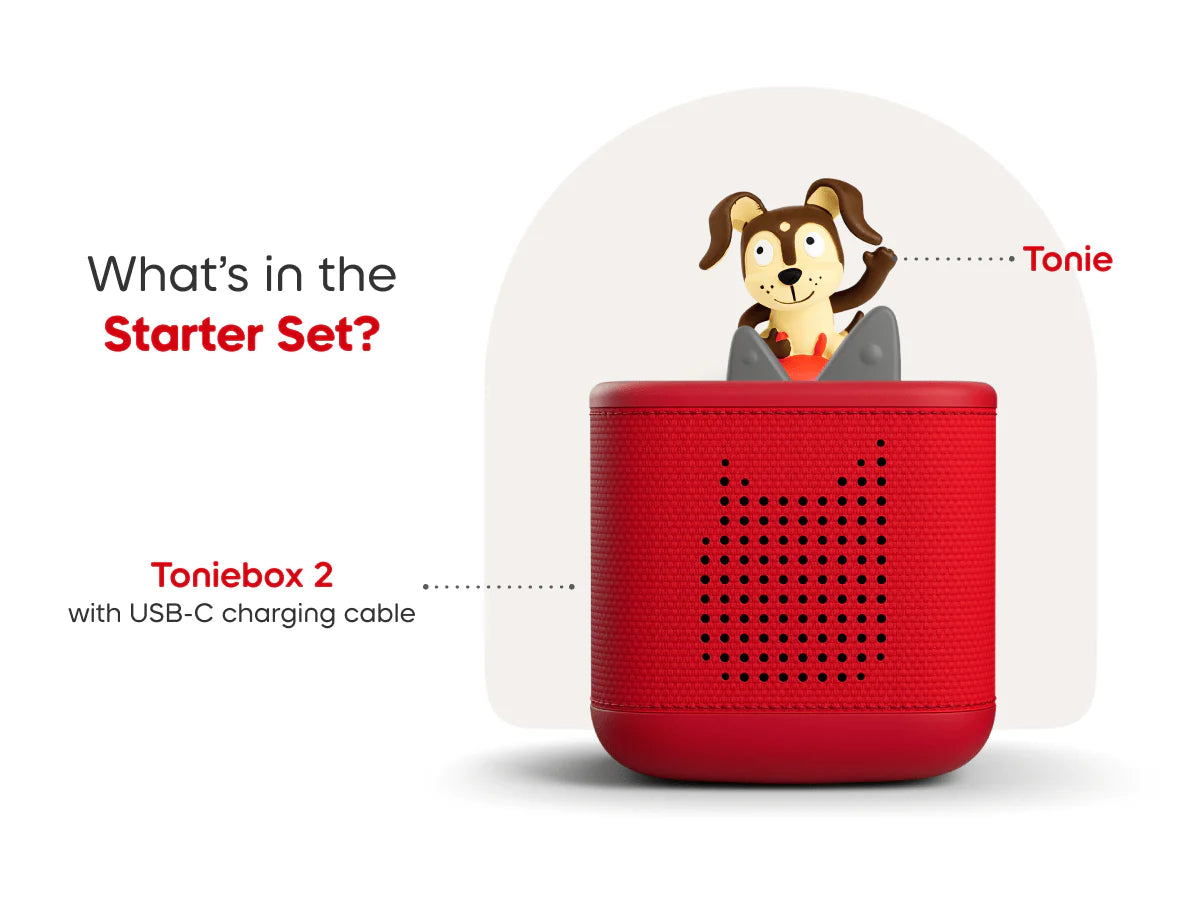 Toniebox 2 Starter Set Playtime Puppy Sunset red