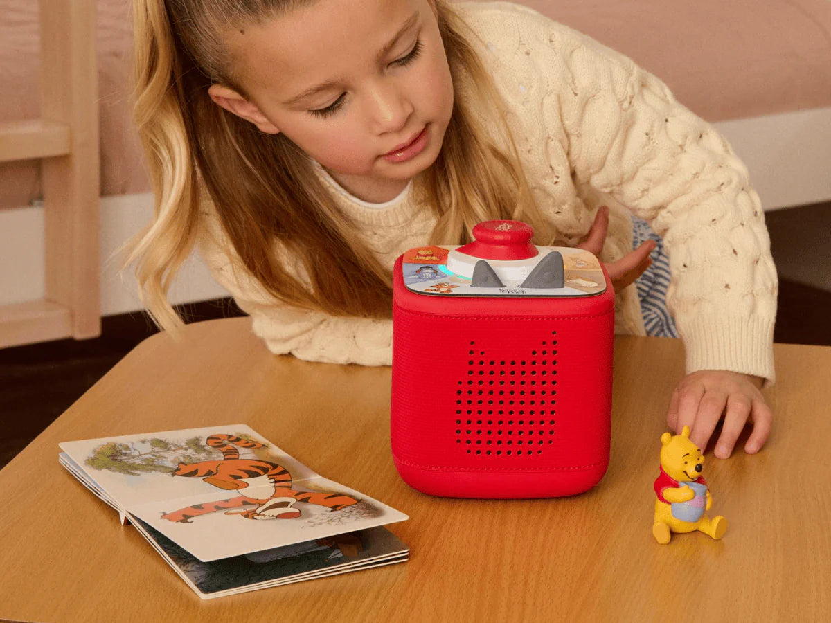 Toniebox 2 Starter Set Winnie the Pooh Sunset Red With Game Controller and Exclusive Tigger Game