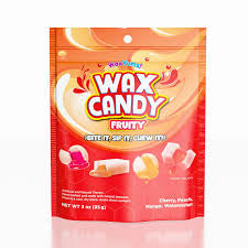 WaxYums Wax Candy Pouch Cherry, Peach, Mango, Watermelon