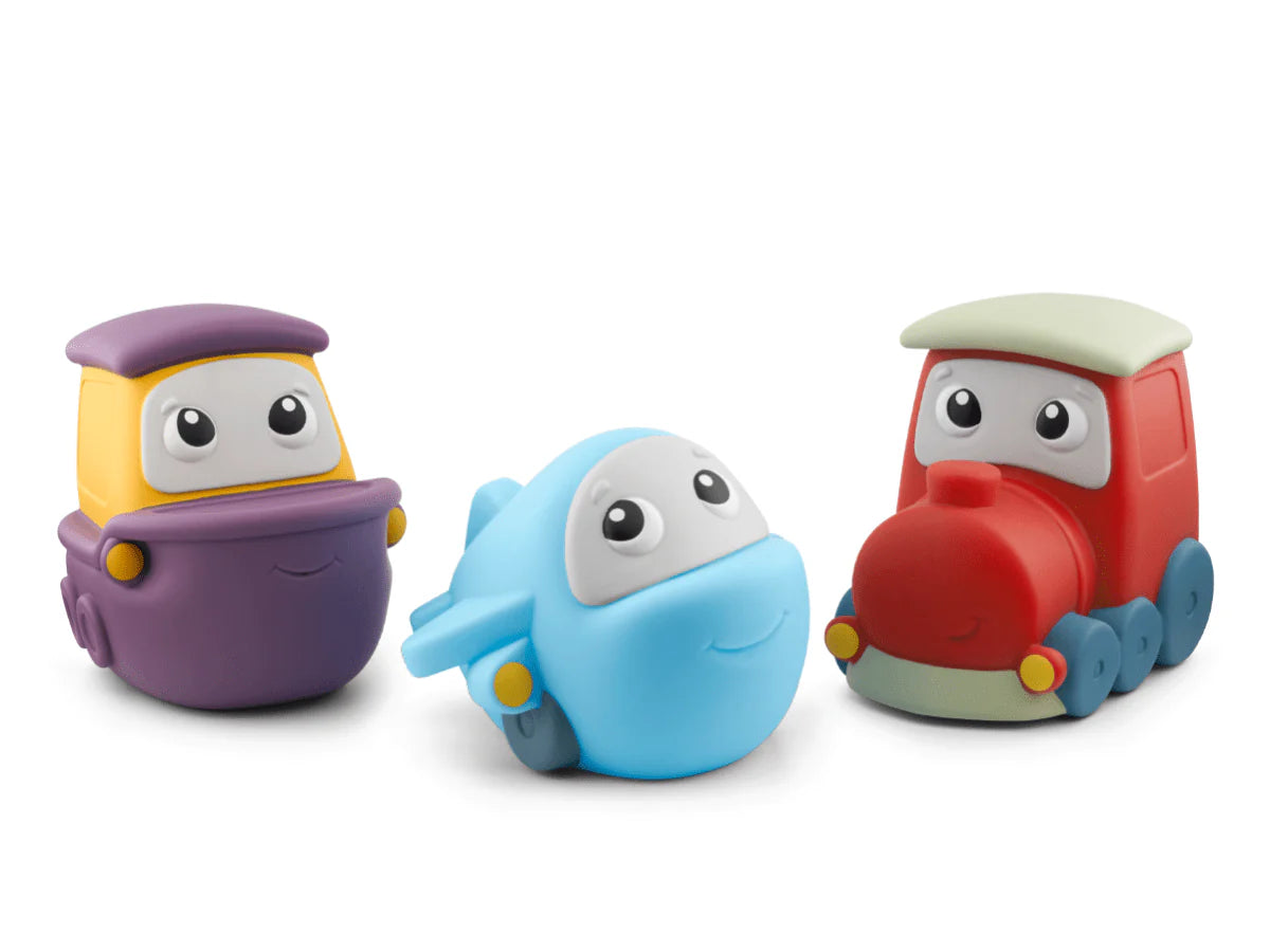 Soft Tonies Transportation Set Travel Airplane ship train