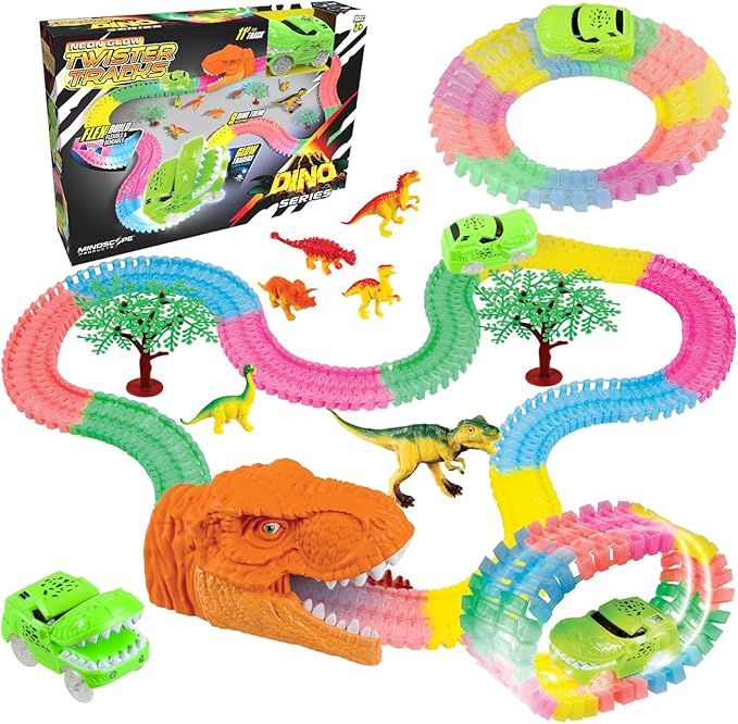 Twister Tracks Neon Glow in the Dark Dino Series