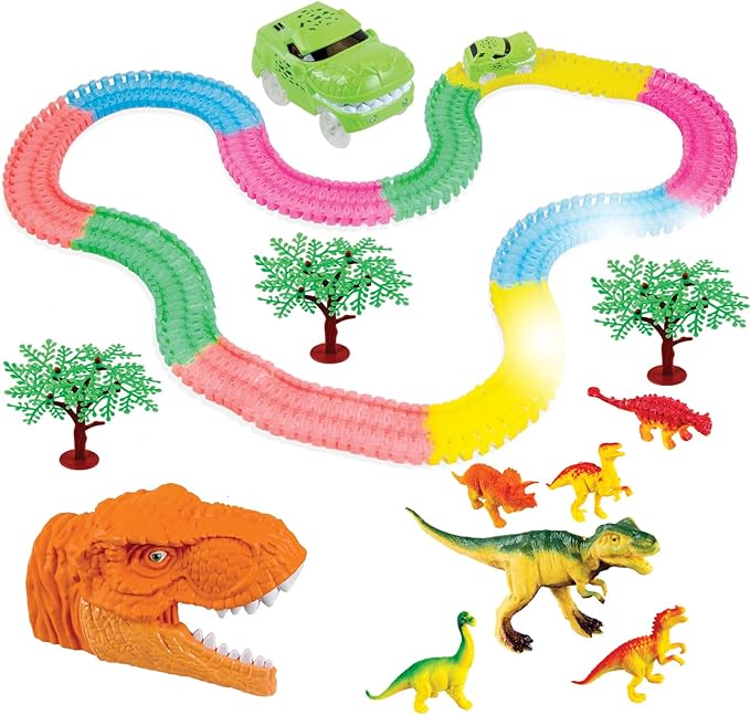 Twister Tracks Neon Glow in the Dark Dino Series