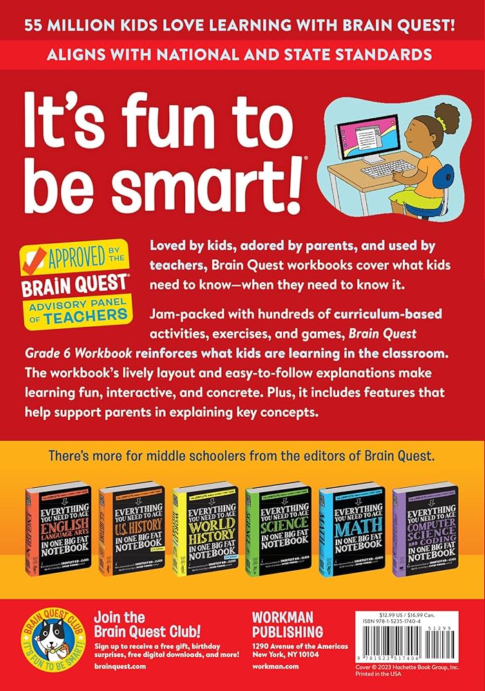 Workbook Grade 6 Brain Quest