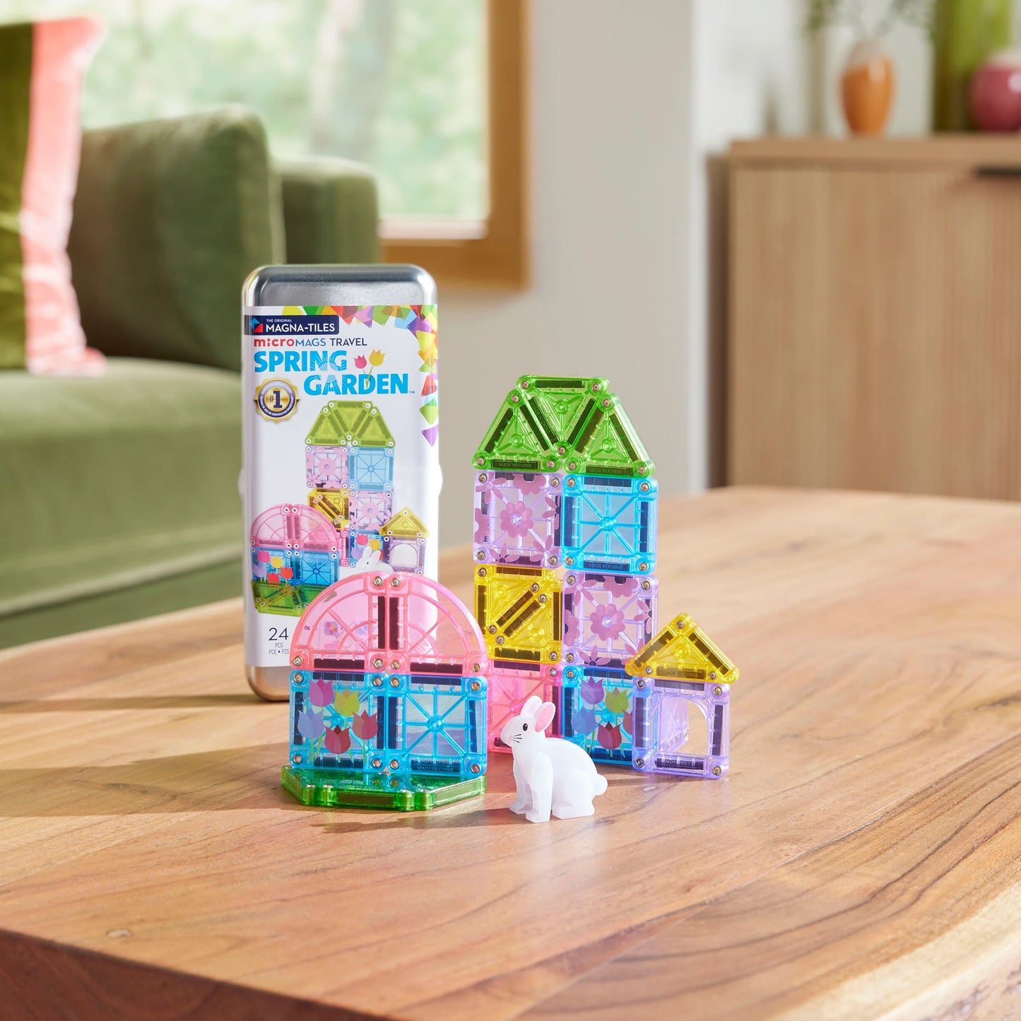 MAGNA-TILES MicroMAGS Travel Spring Garden