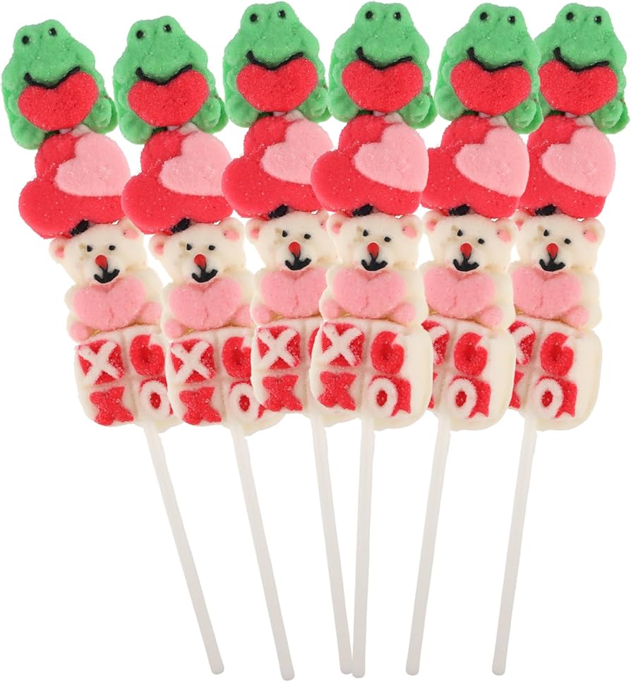 Valentines Day Heart Marshmallow Kabobs