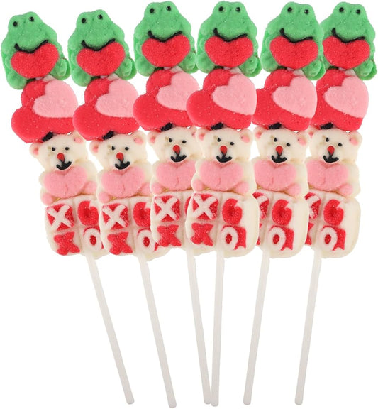Valentines Day Heart Marshmallow Kabobs
