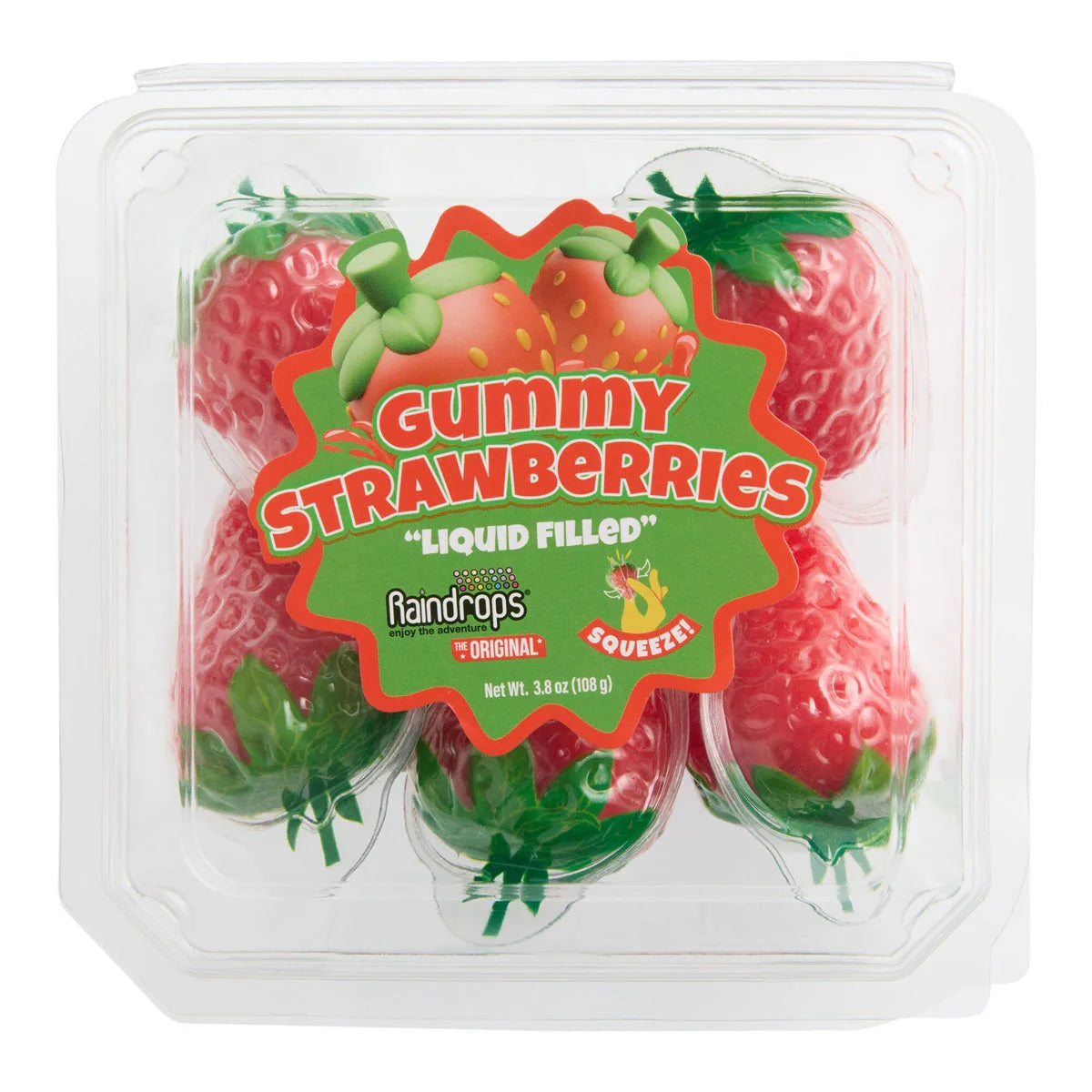 Raindrops Gummy Liquid Filled Strawberries
