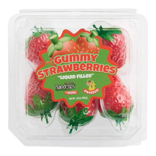 Raindrops Gummy Liquid Filled Strawberries