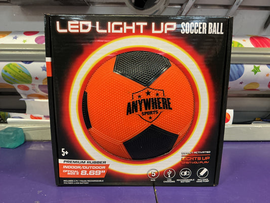 Anywhere Light up Soccer Ball Orange