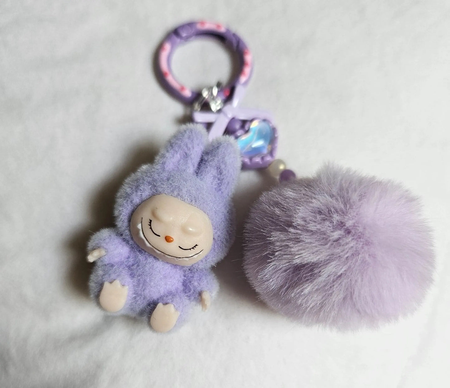 Mini Furry Labubu Keychain