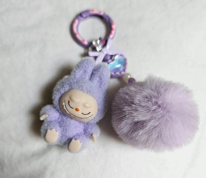 Mini Furry Labubu Keychain