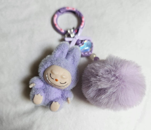 Mini Furry Labubu Keychain
