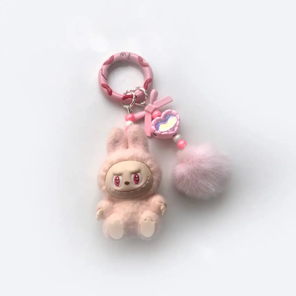 Mini Furry Labubu Keychain