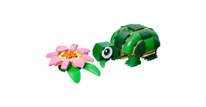 LEGO Turtle with a Water Lily Flower