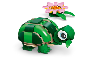 LEGO Turtle with a Water Lily Flower