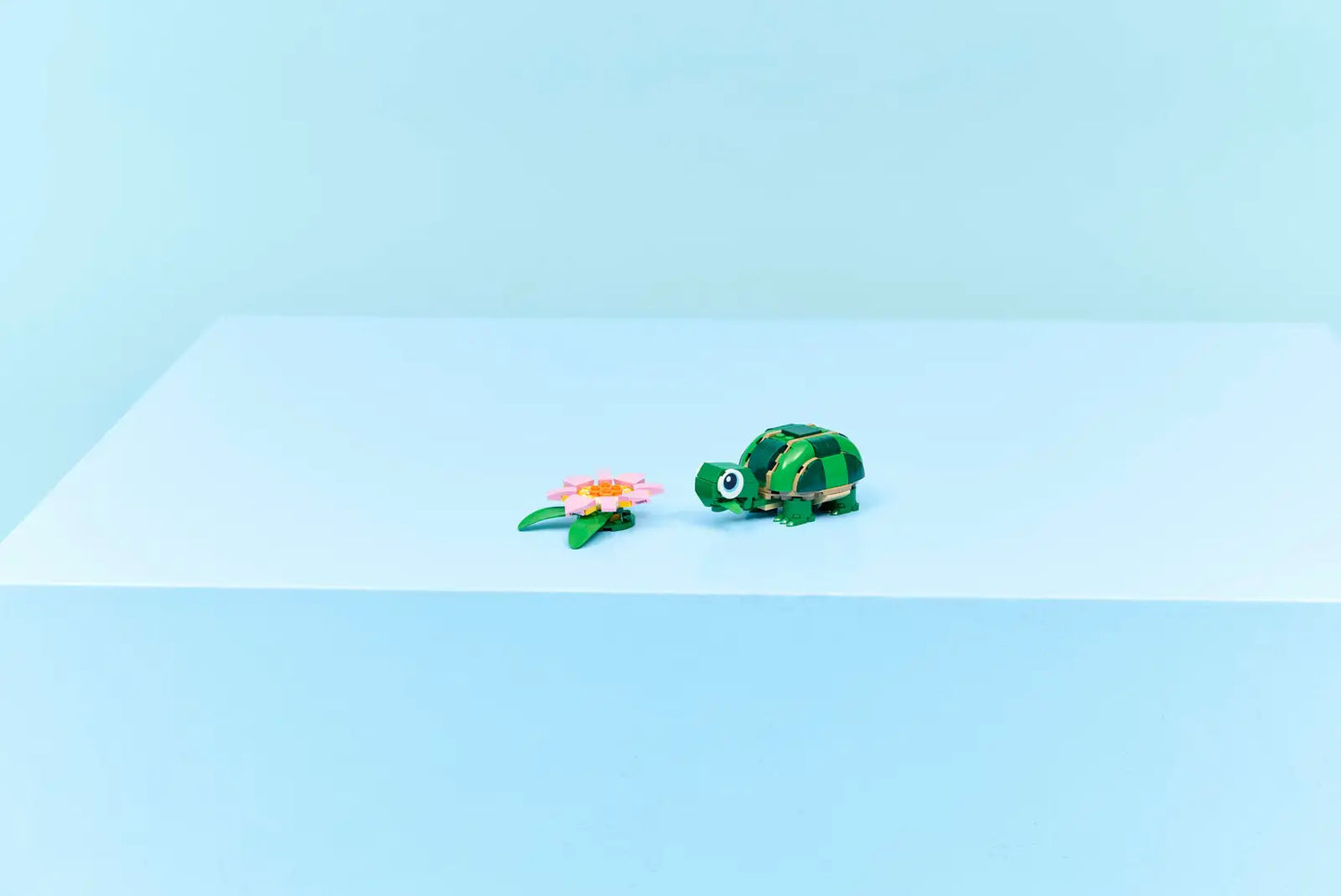 LEGO Turtle with a Water Lily Flower