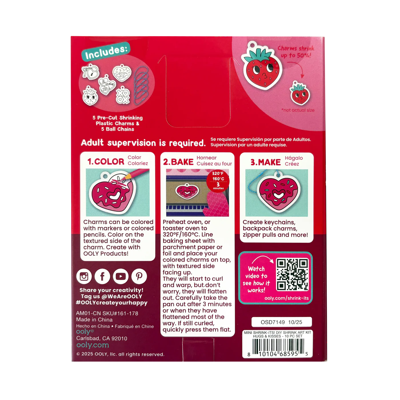 Hugs and Kisses Shrink Its DIY Shrink Art Kit