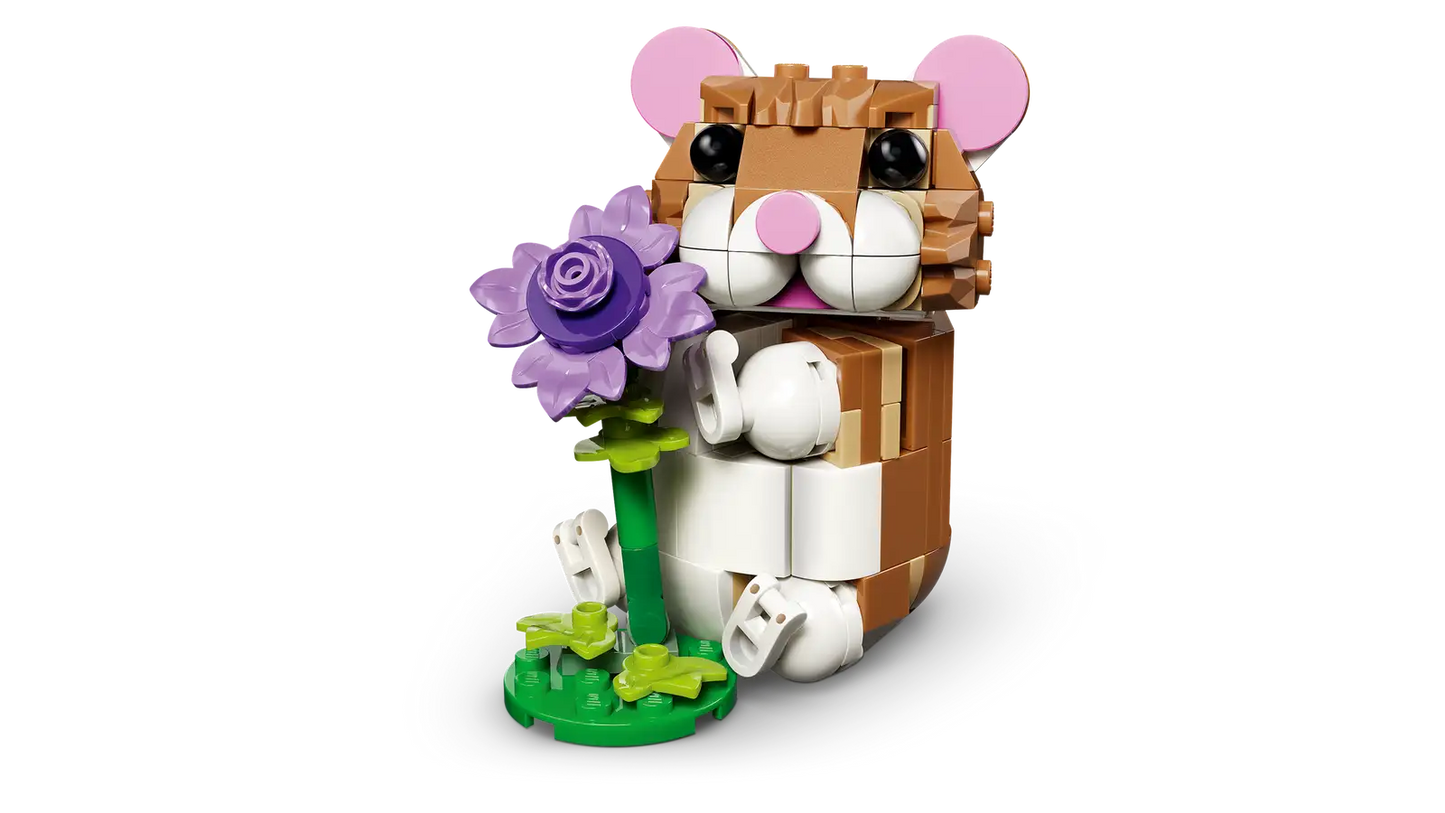 LEGO Cute Hamster with a Flower