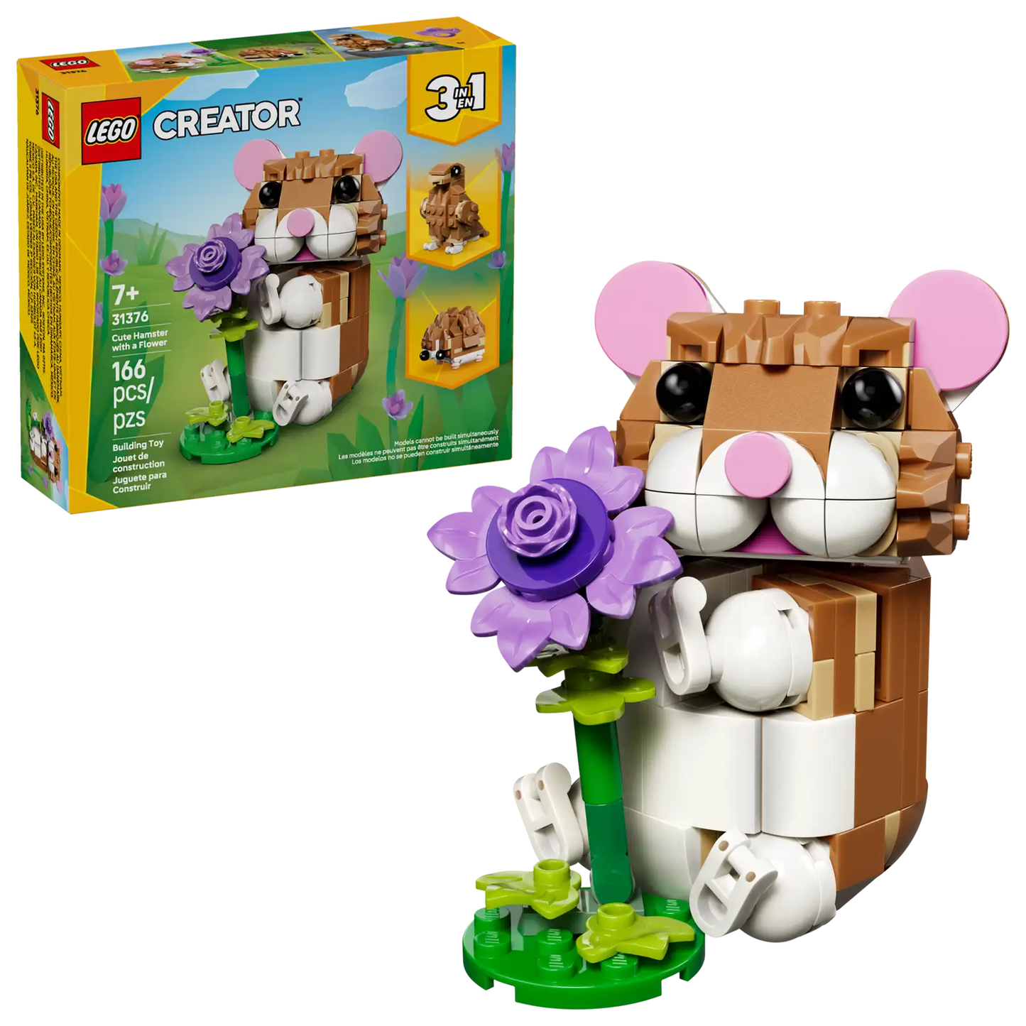 LEGO Cute Hamster with a Flower