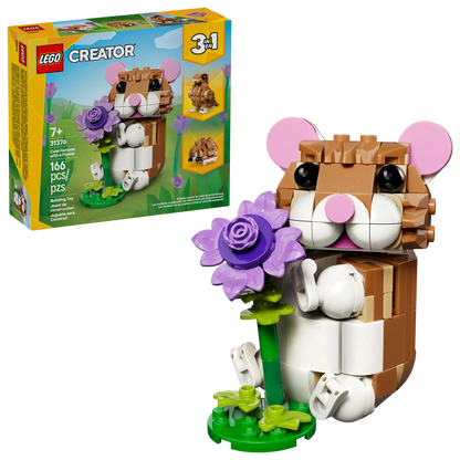LEGO Cute Hamster with a Flower