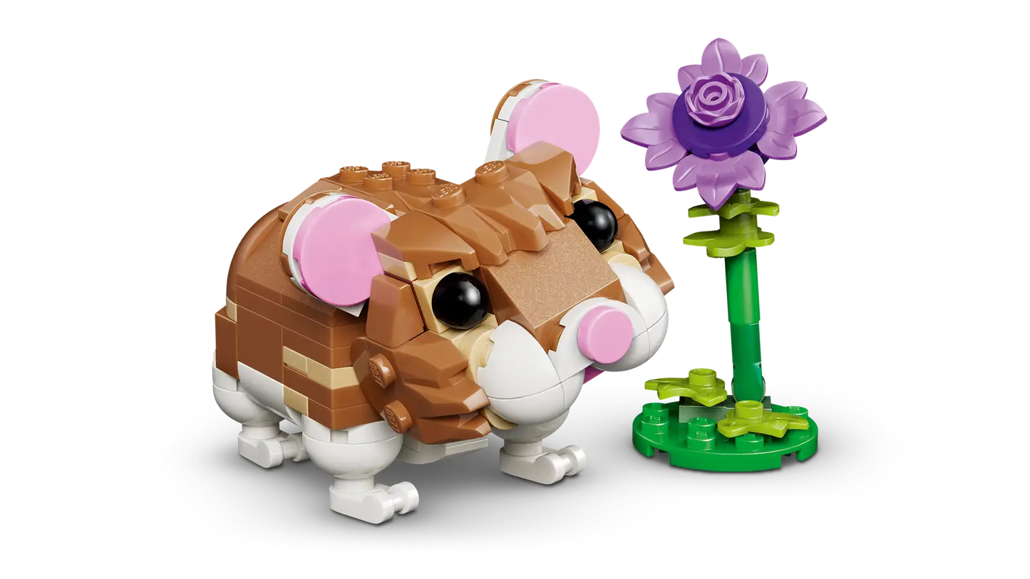 LEGO Cute Hamster with a Flower