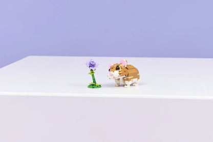 LEGO Cute Hamster with a Flower