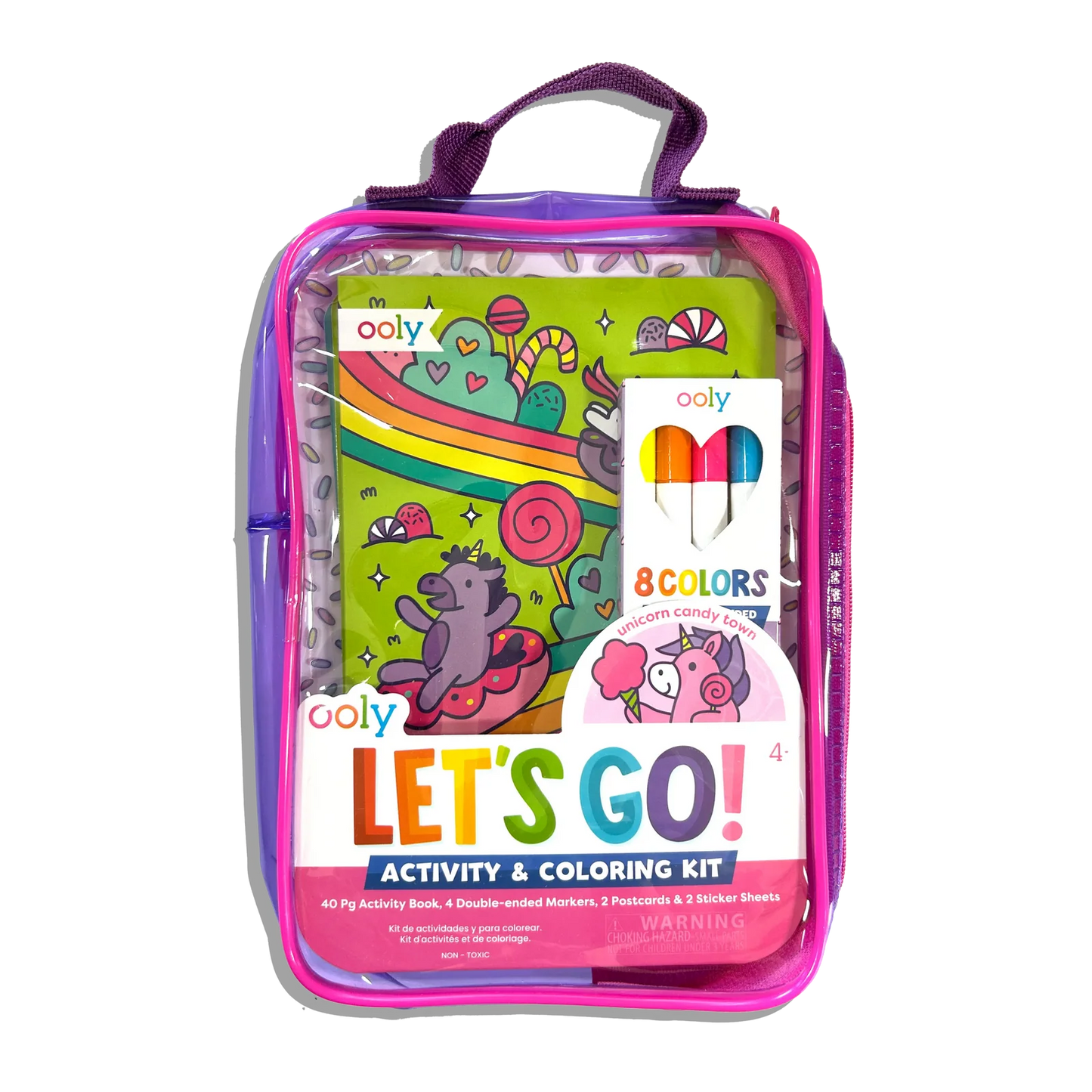 Lets Go Activity and Coloring Kit Unicorn Candy Town