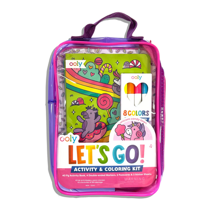 Lets Go Activity and Coloring Kit Unicorn Candy Town
