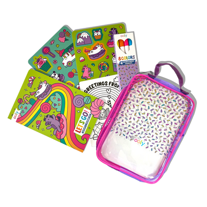 Lets Go Activity and Coloring Kit Unicorn Candy Town