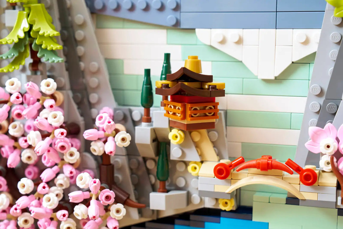 LEGO Japanese Cherry Blossom Landscape