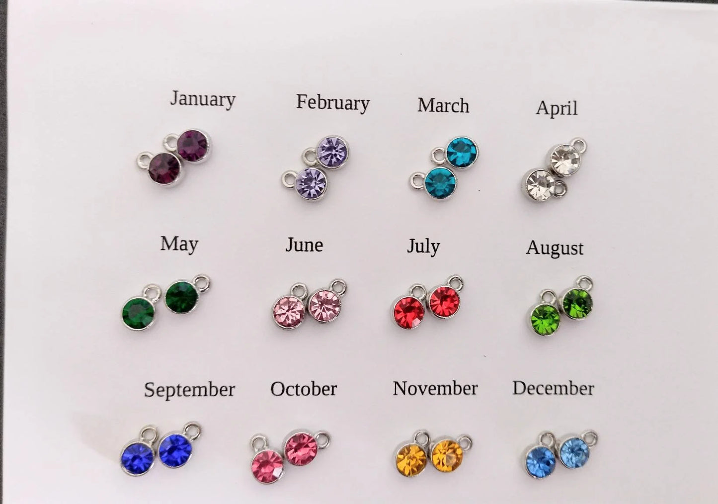 Clip on Earrings Birthstone